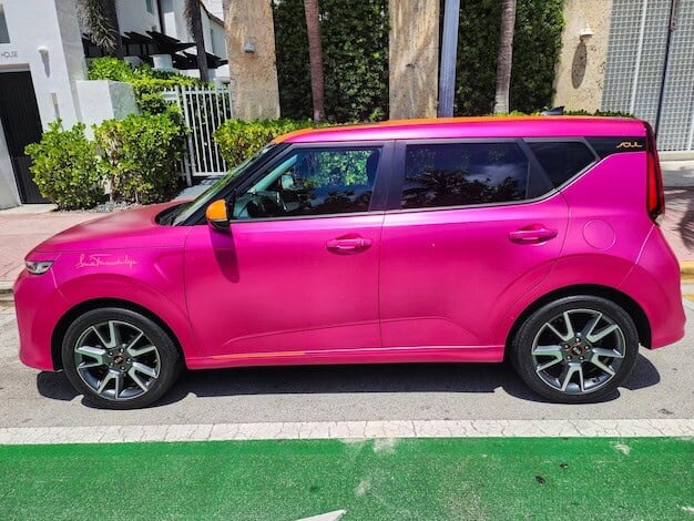 Bold Pink Electric Van Sets Horsham's Green Agenda on Fire